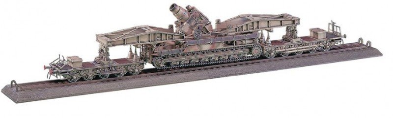 Vehículo Militar 1:72 -KARL On Railway Carrier- Hasegawa