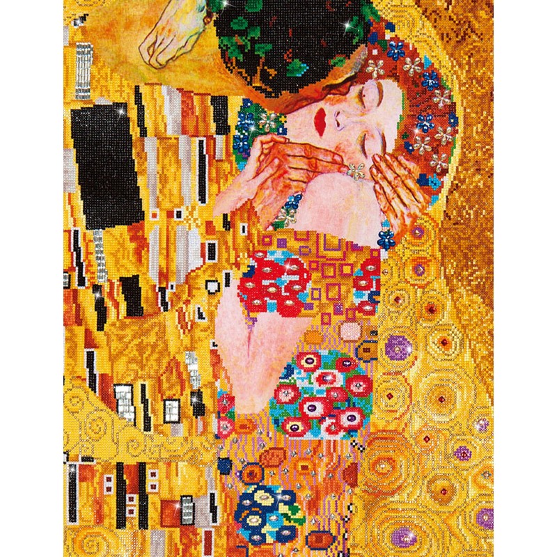 Pintar con Diamantes Avanzado - El Beso (Klimt) - Diamond Dotz