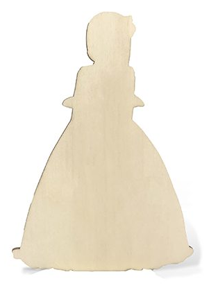 Silueta Madera -Niña Comunión Vestido- Madera 15 cm. Dayka