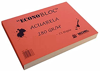 Bloc Acuarela 75 Hojas A3 29,7 x 42 cm. 280 gr. Encolado -Econobloc- Michel