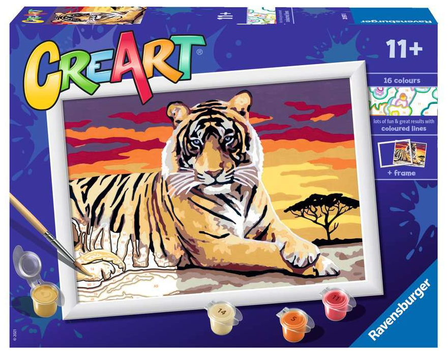 Set CreArt Pintar por Números -Tigre- Ravensburger