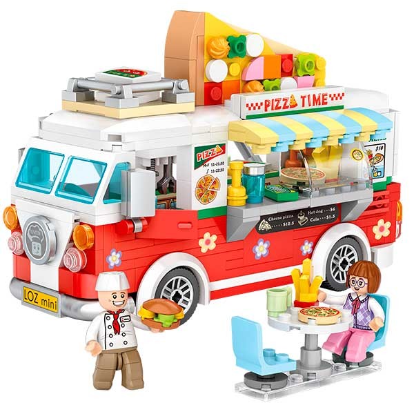 Kit -Furgoneta Pizza Truck- 491 pzs. Loz Mini