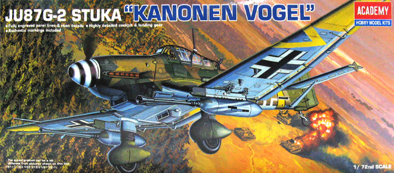 Avión 1:72 -JU87G-2 Stuka Kanonenvogel- Academy