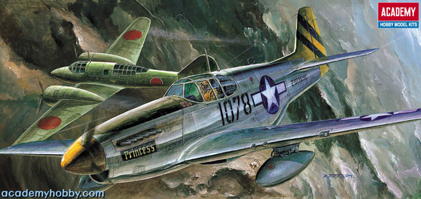 Avión 1:72 -P-51C- Academy