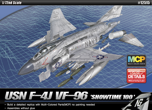Avión 1:72 -USN F-4J &quot;Showtime 100&quot;- Academy