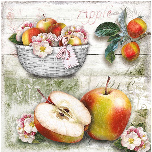 Servilleta 33 x 33 cm. -Apple Basket-