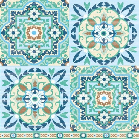 Servilleta 33 x 33 cm. -Tiles Green-