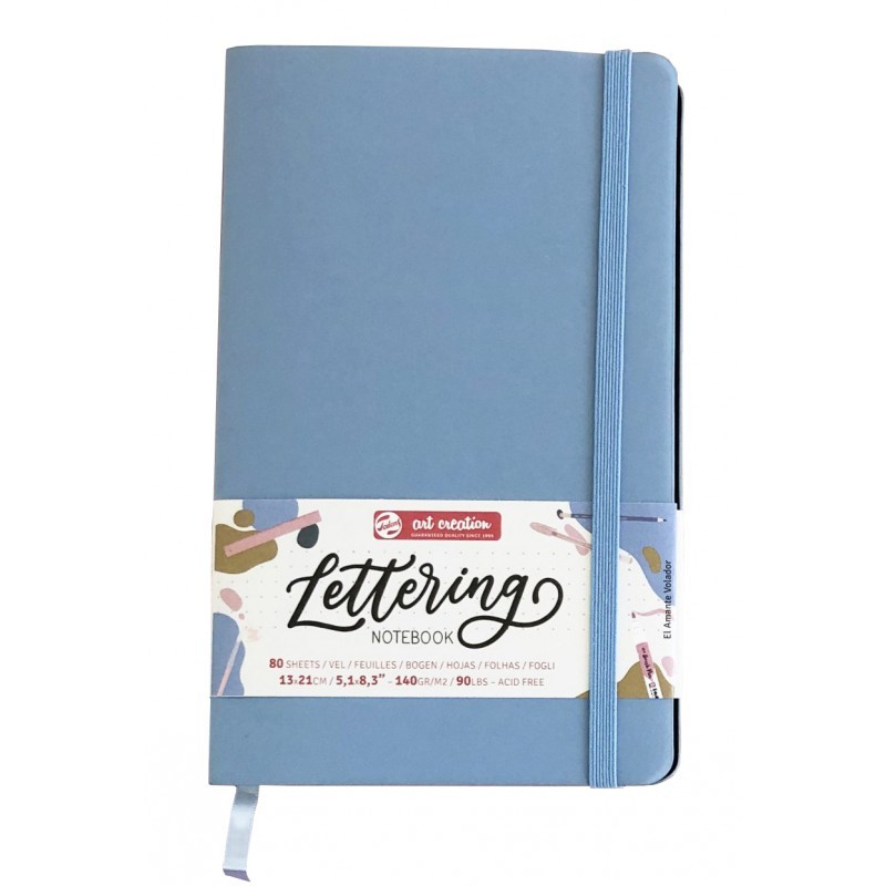 Notebook Lettering 140gr 80 Hojas 13 x 21 cm. Puntos 140 gr. Talens