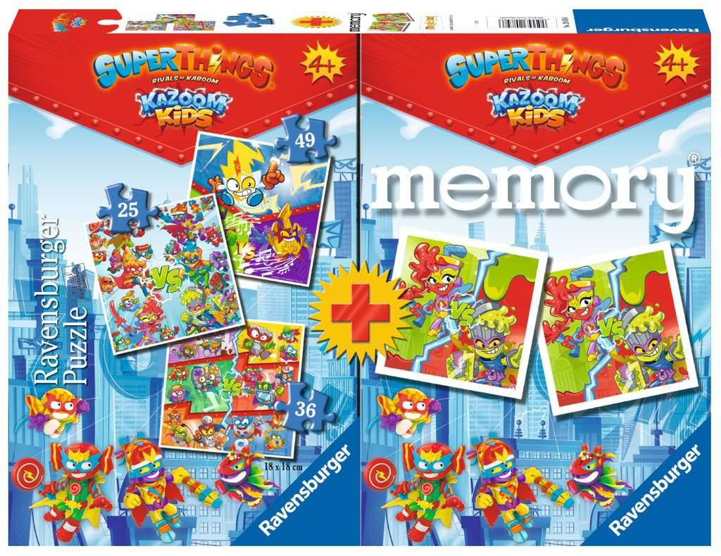 Multipack Memory + 3 Puzzles -Super Things- Ravensburger