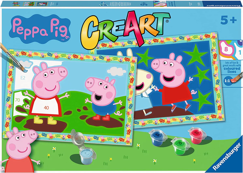 Set CreArt Pintar por Números -Peppa Pig- (2 Láminas) Ravensburger