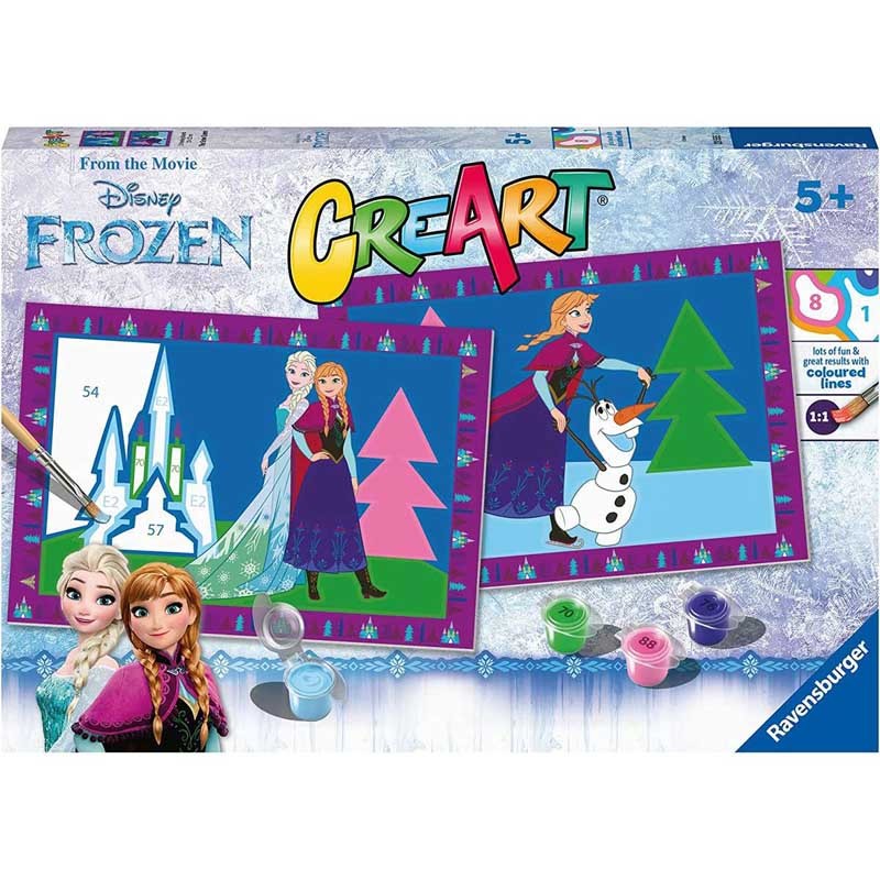 Set CreArt Pintar por Números -Frozen- (2 Láminas) Ravensburger