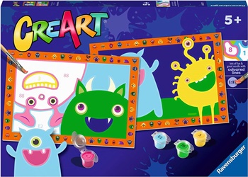 Set CreArt Pintar por Números -Monster- (2 Láminas) Ravensburger