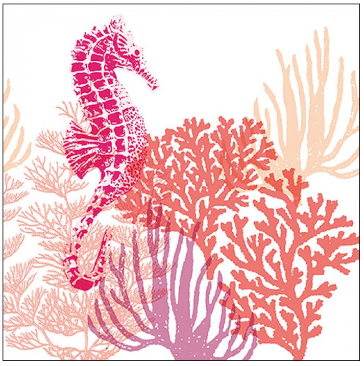 Servilleta 33 x 33 cm. -Coral Red-