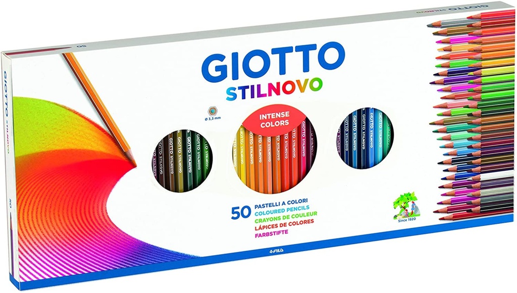 Estuche Lápices Stilnovo (50 Colores) Giotto