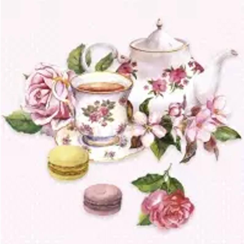 Servilleta 33 x 33 cm. -Desayuno Floral-