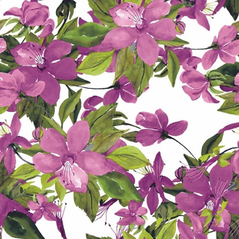 Servilleta 33 x 33 cm. -Flores Fucsia-