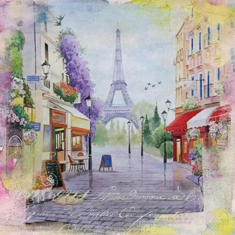 Servilleta 33 x 33 cm. -Boulevar París-