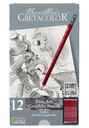 Estuche Metal 12 Lápices Fine Art Grafito -Cleos- Cretacolor