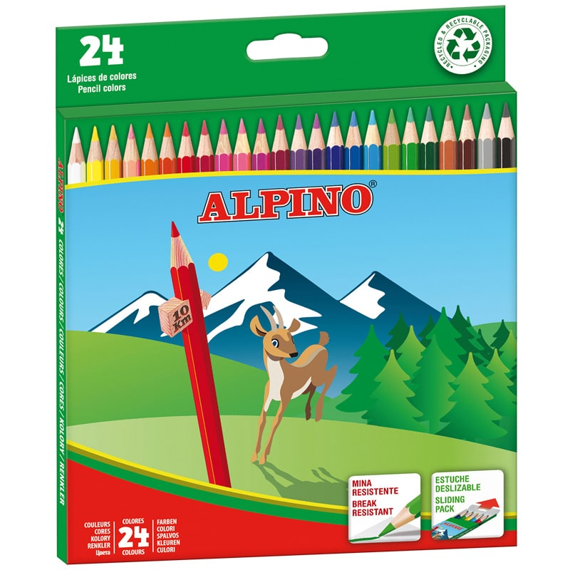 Estuche Lápices Color (24 Colores) Alpino