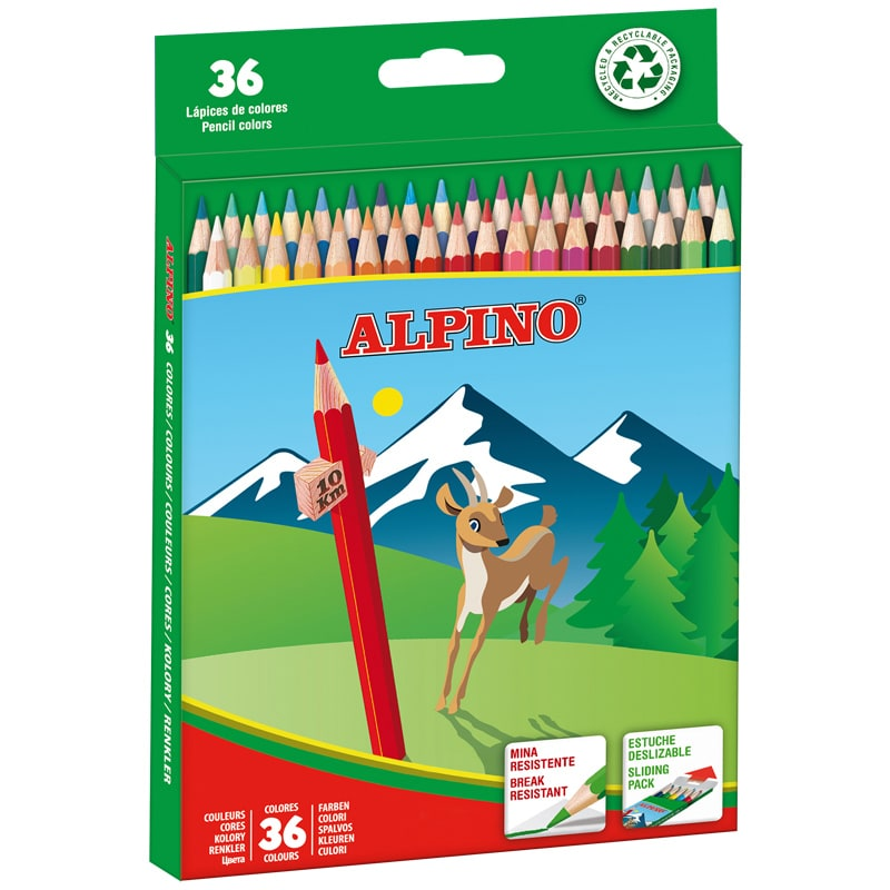 Caja 36 Lápices Color Alpino Escolar (4)