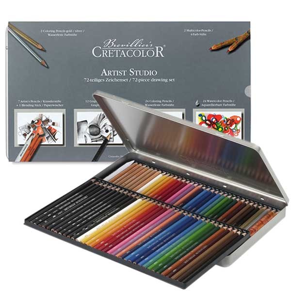 Estuche Metal 72 pzs. Artist Studio Cretacolor
