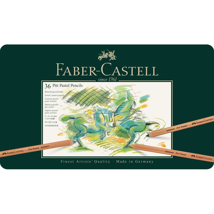 Estuche Metal 36 Lápiz Pastel Pitt Faber-Castell