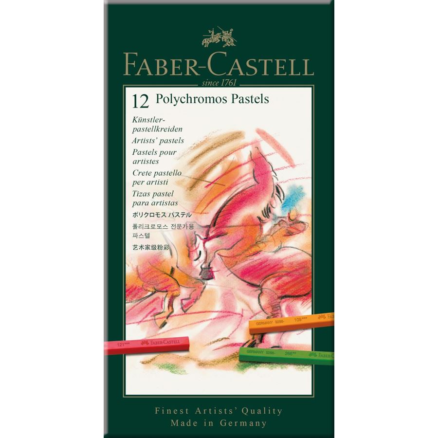 Estuche 12 Tizas Pastel Polychromos Faber-Castell