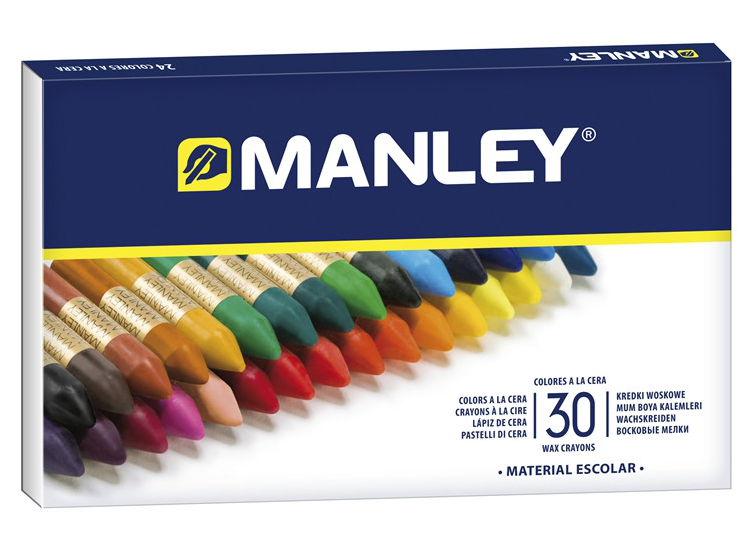 Caja 12 Ceras Acuarelables Color Manley