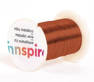 Hilo Cobre color Marrón 0,45 mm. (Rollo 18 m.)
