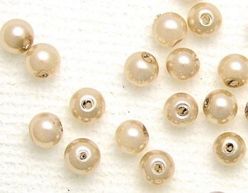 Perlas Vidrio Lacada 3 mm. -Rosa Crema- 250 gr. (4300 pzs. aprox.)