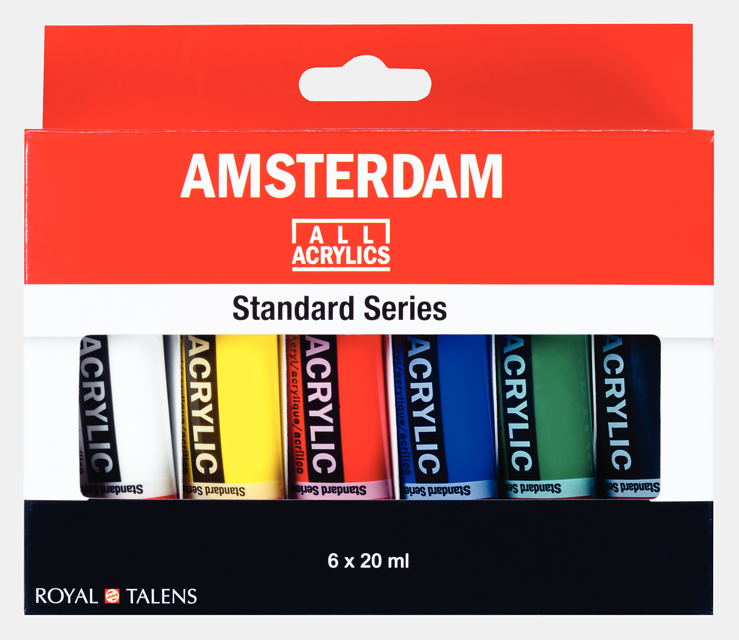 Acrílico Amsterdam Estuche 6 x 20 ml. Primarios Talens