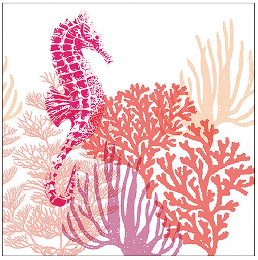Servilleta 33 x 33 cm. -Coral Red-