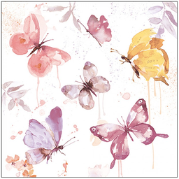 Servilleta 33 x 33 cm. -Butterfly Collection Rose-
