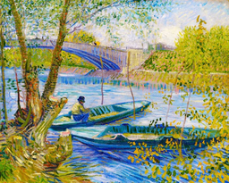 [CS-FA10119] Set Punto de Cruz -Pesca de Primavera, Van Gogh- 32 x 40 cm. Figured´Art