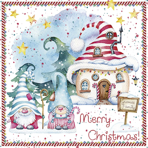 Servilleta 33 x 33 cm. -Gnom Family-