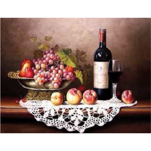 [0616008180] Pintar Por Números -Bodegón- Bastidor 30 x 40 cm. (27 pzs.)