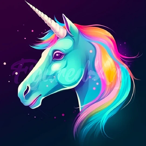 [DP-SFA155] Pintar con Diamantes -Unicornio Neón- Bastidor 25 x 25 cm. Figured´Art