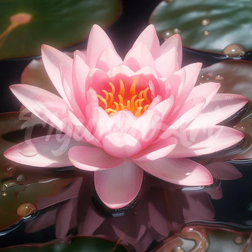 [DP-SFA195-Y] Pintar con Diamantes -Nenufar Rosa- Bastidor 25 x 25 cm. Figured´Art