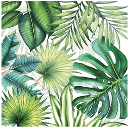 Servilleta 33 x 33 cm. -Tropical Leaves-