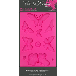 [PIM003] Molde Silicona -Butterflies- 200 x 126 mm. Pink Ink Designs