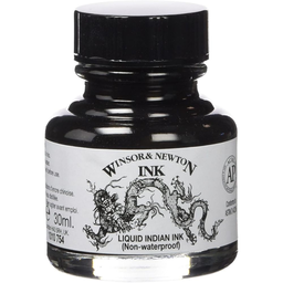 [1010 754] Tinta China Líquida Negra 30 ml. Winsor & Newton