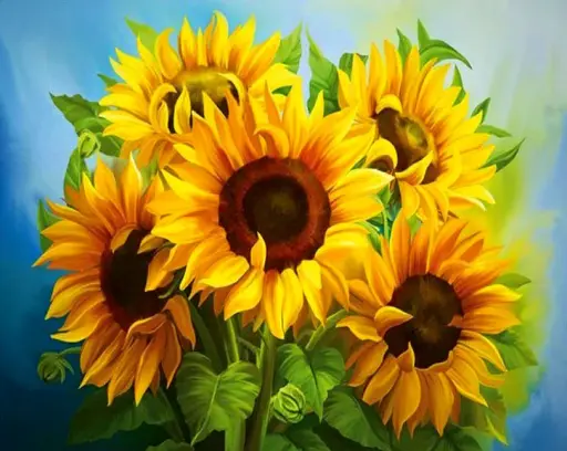 [CS-MTL079] Set Punto de Cruz -Girasoles- 32 x 40 cm. Figured´Art