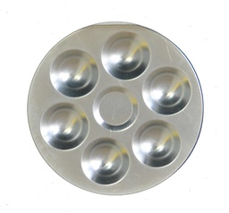 [91840525] Paleta Aluminio Circular 13 cm. 6 Pocillos Talens