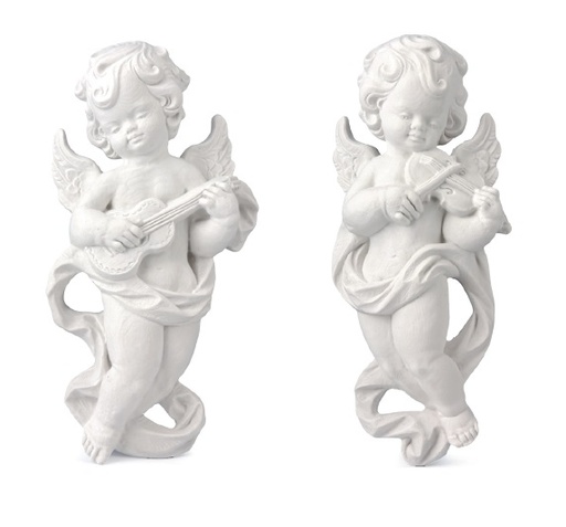 [ALA 3706] Angeles Musicales 30 cm. (2 pzs.) Escayola