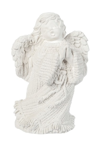 [ALA 1309 C] Angel Lana Rezando 24 cm. Escayola