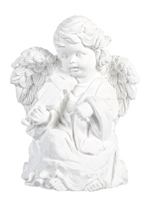 [ALA 4109 A] Angelito Violín 16 cm. Escayola