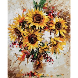 [SG-9316] Pintar Por Números -Flores Amarillas- Bastidor 40 x 50 cm. Alex Bog