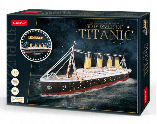 [L521H] Set Construcción -Titanic con Luz LED- Cubic Fun 3D