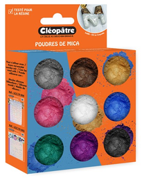 [LCC30-ACC3] Set 9 Botes (2 gr.) Polvo Mica Colores para Resinas Cleopatre