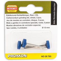 [28783] Muelas Corindón Refinado Cilíndricas 13 mm. (3 pzs.) Proxxon